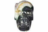Polished Agate Skull with Amethyst Crystal Pocket #148120-3